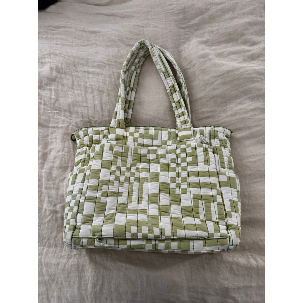 Beis x Elsa Quilted Diaper Bag Checkered Travel Tote *Flaw*